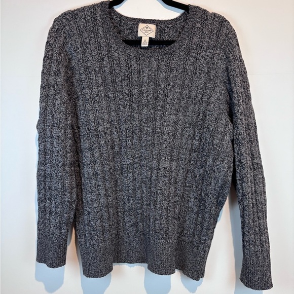 St. John’s Bay Gray Textured Knit Sweater Women’s Plus 3X - Picture 2 of 12